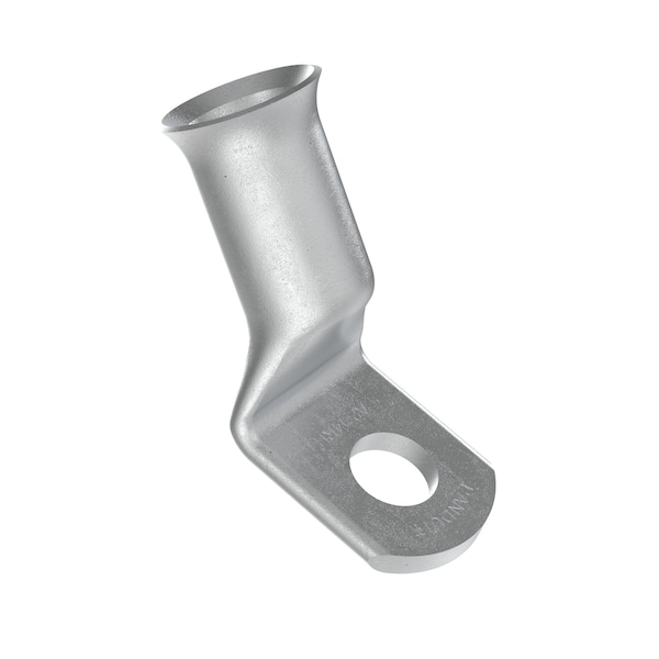 One-Hole Compression Lug, 1/4 in Stud, Standard Barrel, Copper, None, 100 PK